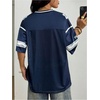 image:imageRoseSeek Jersey Shirts for Women Number Graphic V Neck Oversized Tshirts Y2k Football Jersey StreetwearBlue