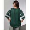image:imageRoseSeek Jersey Shirts for Women Number Graphic V Neck Oversized Tshirts Y2k Football Jersey StreetwearDark Green
