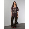 image:imageRoseSeek Jersey Shirts for Women Number Graphic V Neck Oversized Tshirts Y2k Football Jersey StreetwearNumber Brown