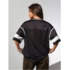 image:imageRoseSeek Jersey Shirts for Women Number Graphic V Neck Oversized Tshirts Y2k Football Jersey StreetwearNumber Graphic Black