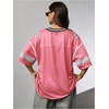 image:imageRoseSeek Jersey Shirts for Women Number Graphic V Neck Oversized Tshirts Y2k Football Jersey StreetwearNumber Pink