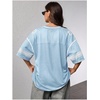 image:imageRoseSeek Jersey Shirts for Women Number Graphic V Neck Oversized Tshirts Y2k Football Jersey StreetwearNumber Print Blue