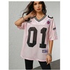 image:imageRoseSeek Jersey Shirts for Women Number Graphic V Neck Oversized Tshirts Y2k Football Jersey StreetwearNumber Print Pink