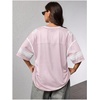image:imageRoseSeek Jersey Shirts for Women Number Graphic V Neck Oversized Tshirts Y2k Football Jersey StreetwearPink With Black