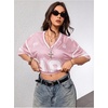 image:imageRoseSeek Jersey Shirts for Women Number Graphic V Neck Oversized Tshirts Y2k Football Jersey StreetwearPink With Black