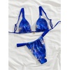 image:imageRoseSeek Womens 2 Piece Floral Tropical Print Bikini Set Boho Triangle Bathing Suit Tie Backless Swimsuit SetsDeep Blue