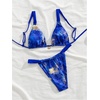image:imageRoseSeek Womens 2 Piece Floral Tropical Print Bikini Set Boho Triangle Bathing Suit Tie Backless Swimsuit SetsDeep Blue