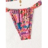 image:imageRoseSeek Womens 2 Piece Floral Tropical Print Bikini Set Boho Triangle Bathing Suit Tie Backless Swimsuit SetsDeep Pink