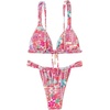 image:imageRoseSeek Womens 2 Piece Floral Tropical Print Bikini Set Boho Triangle Bathing Suit Tie Backless Swimsuit SetsMulticolor