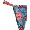 image:imageRoseSeek Womens 2 Piece Floral Tropical Print Bikini Set Boho Triangle Bathing Suit Tie Backless Swimsuit SetsOrange and Blue