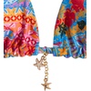 image:imageRoseSeek Womens 2 Piece Floral Tropical Print Bikini Set Boho Triangle Bathing Suit Tie Backless Swimsuit SetsOrange and Blue