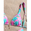 image:imageRoseSeek Womens 2 Piece Floral Tropical Print Bikini Set Boho Triangle Bathing Suit Tie Backless Swimsuit SetsPink and Blue