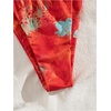 image:imageRoseSeek Womens 2 Piece Floral Tropical Print Bikini Set Boho Triangle Bathing Suit Tie Backless Swimsuit SetsRed