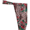 image:imageRoseSeek Womens 2 Piece Floral Tropical Print Bikini Set Boho Triangle Bathing Suit Tie Backless Swimsuit SetsRed Leopard