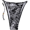image:imageRoseSeek Womens 2 Pieces Zebra Striped Bikini Set Halter Triangle Swimsuit Y2K Tie Side Bathing SuitBlack and White