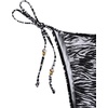 image:imageRoseSeek Womens 2 Pieces Zebra Striped Bikini Set Halter Triangle Swimsuit Y2K Tie Side Bathing SuitBlack and White