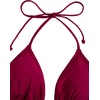 image:imageRoseSeek Womens 2 Pieces Zebra Striped Bikini Set Halter Triangle Swimsuit Y2K Tie Side Bathing SuitBright Red