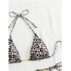 image:imageRoseSeek Womens 2 Pieces Zebra Striped Bikini Set Halter Triangle Swimsuit Y2K Tie Side Bathing SuitCheetah Brown