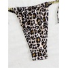 image:imageRoseSeek Womens 2 Pieces Zebra Striped Bikini Set Halter Triangle Swimsuit Y2K Tie Side Bathing SuitCheetah Brown