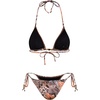 image:imageRoseSeek Womens 2 Pieces Zebra Striped Bikini Set Halter Triangle Swimsuit Y2K Tie Side Bathing SuitFloral Cheetah