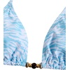 image:imageRoseSeek Womens 2 Pieces Zebra Striped Bikini Set Halter Triangle Swimsuit Y2K Tie Side Bathing SuitMint Blue