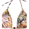 image:imageRoseSeek Womens 2 Pieces Zebra Striped Bikini Set Halter Triangle Swimsuit Y2K Tie Side Bathing SuitMix Cheetah