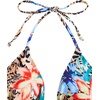 image:imageRoseSeek Womens 2 Pieces Zebra Striped Bikini Set Halter Triangle Swimsuit Y2K Tie Side Bathing SuitMulticolor Floral
