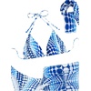 image:imageRoseSeek Womens 4 Piece Polka Dots Swimsuits Triangle Bathing Suit Bikini Sets Cover Up Skirt BandanaBlue and White