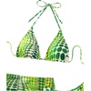 image:imageRoseSeek Womens 4 Piece Polka Dots Swimsuits Triangle Bathing Suit Bikini Sets Cover Up Skirt BandanaGreen
