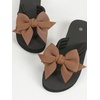 image:imageRoseSeek Womens Bow Knot Flip Flops Open Toe Dressy Thong Sandals Comfy Summer Vacation FlatsBrown