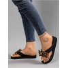 image:imageRoseSeek Womens Bow Knot Flip Flops Open Toe Dressy Thong Sandals Comfy Summer Vacation FlatsCheetah