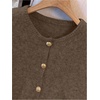 image:imageRoseSeek Womens Button Down Sweater Vest Sleeveless Crewneck Knit Outerwear Old Money KnitwearBrown