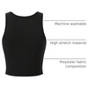 image:imageRoseSeek Womens Cherry Print Cropped Tank Top Scoop Neck Sleeveless Slim Fit Summer TopsBlack Letter
