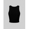 image:imageRoseSeek Womens Cherry Print Cropped Tank Top Scoop Neck Sleeveless Slim Fit Summer TopsSoft Black