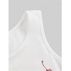 image:imageRoseSeek Womens Cherry Print Cropped Tank Top Scoop Neck Sleeveless Slim Fit Summer TopsWhite