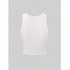 image:imageRoseSeek Womens Cherry Print Cropped Tank Top Scoop Neck Sleeveless Slim Fit Summer TopsWhite