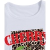 image:imageRoseSeek Womens Cherry Print Cropped Tank Top Scoop Neck Sleeveless Slim Fit Summer TopsWhite Cheetah