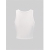 image:imageRoseSeek Womens Cherry Print Cropped Tank Top Scoop Neck Sleeveless Slim Fit Summer TopsWhite Red