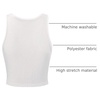 image:imageRoseSeek Womens Cherry Print Cropped Tank Top Scoop Neck Sleeveless Slim Fit Summer TopsWhite Red