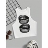 image:imageRoseSeek Womens Cherry Print Cropped Tank Top Scoop Neck Sleeveless Slim Fit Summer TopsWhite and Grey