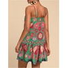 image:imageRoseSeek Womens Floral Boho Flowy Mini Cami Dress Ruffle Hem Spaghetti Strap Vacation Tank DressesGreen