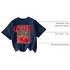 image:imageRoseSeek Womens Funny Cherry Graphic Tees Short Sleeve Crew Neck Going Out Summer Tops Tshirts ShirtsDark Blue