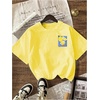 image:imageRoseSeek Womens Graphic Letter Tee Crew Neck Drop Shoulder Trendy Summer T Shirt Short Sleeve Vintage Car Print TopLemon Yellow