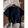 image:imageRoseSeek Womens Graphic Letter Tee Crew Neck Drop Shoulder Trendy Summer T Shirt Short Sleeve Vintage Car Print TopLetter Blue