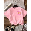 image:imageRoseSeek Womens Graphic Letter Tee Crew Neck Drop Shoulder Trendy Summer T Shirt Short Sleeve Vintage Car Print TopPink Orange