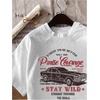 image:imageRoseSeek Womens Graphic Letter Tee Crew Neck Drop Shoulder Trendy Summer T Shirt Short Sleeve Vintage Car Print TopRetro White