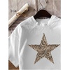 image:imageRoseSeek Womens Graphic Letter Tee Crew Neck Drop Shoulder Trendy Summer T Shirt Short Sleeve Vintage Car Print TopStar White