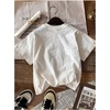 image:imageRoseSeek Womens Graphic Letter Tee Crew Neck Drop Shoulder Trendy Summer T Shirt Short Sleeve Vintage Car Print TopWhite
