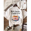 image:imageRoseSeek Womens Graphic Letter Tee Crew Neck Drop Shoulder Trendy Summer T Shirt Short Sleeve Vintage Car Print TopWhite Blue Red