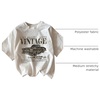 image:imageRoseSeek Womens Graphic Letter Tee Crew Neck Drop Shoulder Trendy Summer T Shirt Short Sleeve Vintage Car Print TopWhite Green